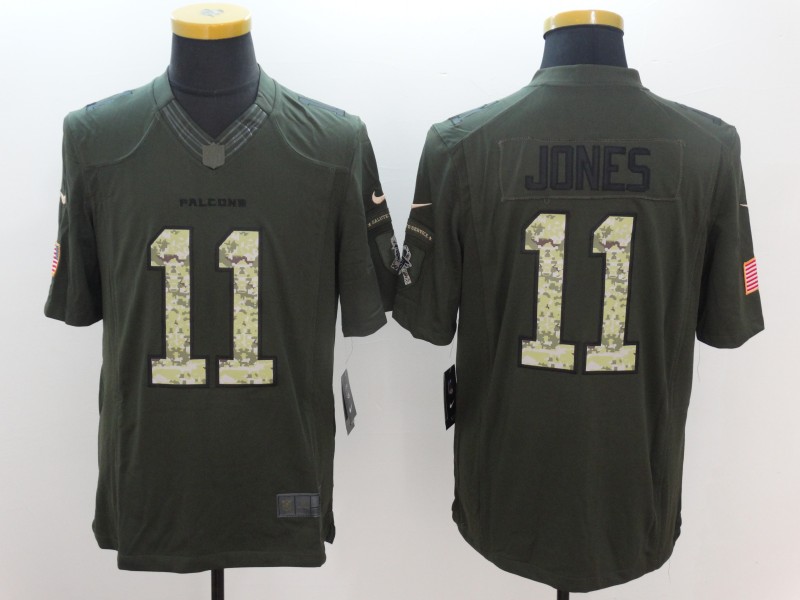 Men's Atlanta Falcons Julio Jones #11 Army Green Jersey